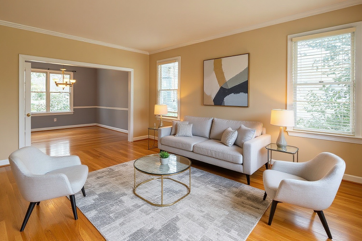 Room after AI virtual staging